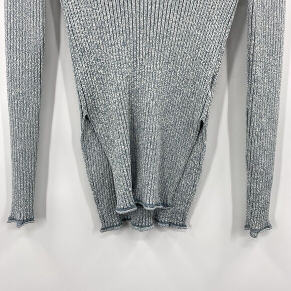 Theory Mouline Ribbed Tunic Sweater Women Medium Eggshell Blue Pullover - Picture 6 of 13